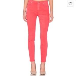 Seven7 Coral Skinny Jeans Size 8 | Bright Stretch Denim Pants